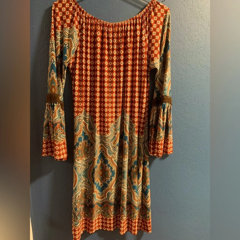 Fancy Nancy Bohemian Western Dress Women’s Medium Long Sleeved - Picture 9 of 11
